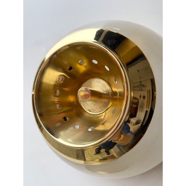 Gold Pair of Brass and Glass Azucena Sconces by Luigi Caccia Dominioni, Italy, 1960s For Sale - Image 8 of 12