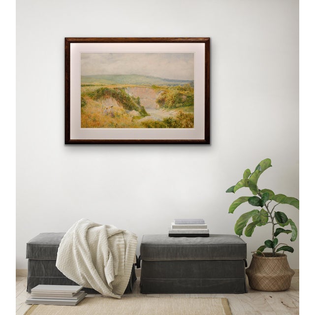Charles Gregory, Summer's Day at Steyning Bowl, West Sussex, 1890s, Watercolor For Sale - Image 11 of 18
