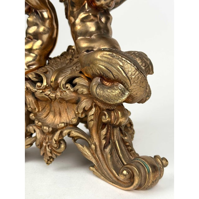 Very Large 19th Century French Gilt Bronze & Cut Crystal Centerpiece by Christofle Et Cie For Sale - Image 11 of 12