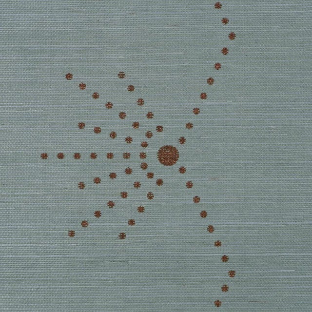 Contemporary SAMPLE - Schumacher Royère Stripe Sisal Wallpaper In Seaglass 1 For Sale - Image 3 of 4