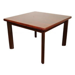 Vintage Rosewood Teak Coffee Table by Dyrlund Made in Denmark 70's Scandinavian Mid Century Danish For Sale