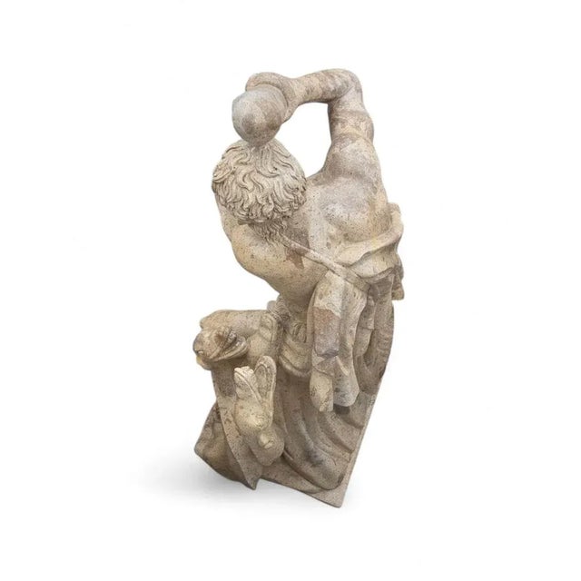 Stone Marble Sculpture of Hercules Fighting the Serpents, Italy, Early 20th Century For Sale - Image 7 of 12