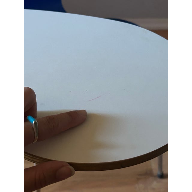 Blue Series 7 Chair by Arne Jacobsen for Fritz Hansen With Writing Tablet For Sale - Image 8 of 11