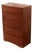 Mid 20th Century Five Drawer Bowed Front Art Deco Dresser Highboy For Sale