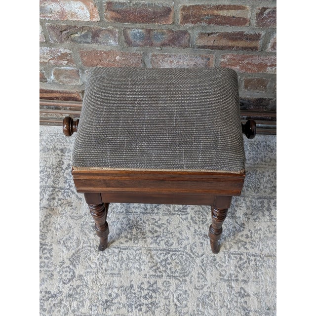 Victorian Mechanical Rise and Fall Piano Stool from Brooks Ltd, 1890s For Sale - Image 4 of 8