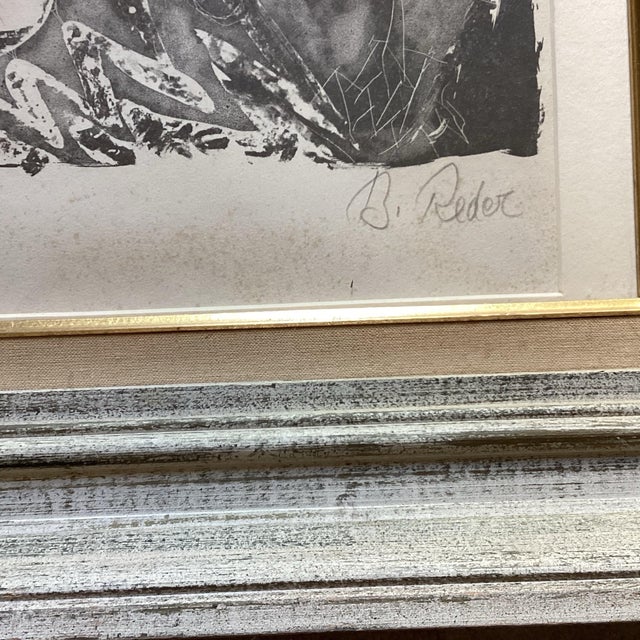Gray Vintage Bernard Reder Wood Cut, Portrait of Marie Antoinette, Hand Signed For Sale - Image 8 of 9