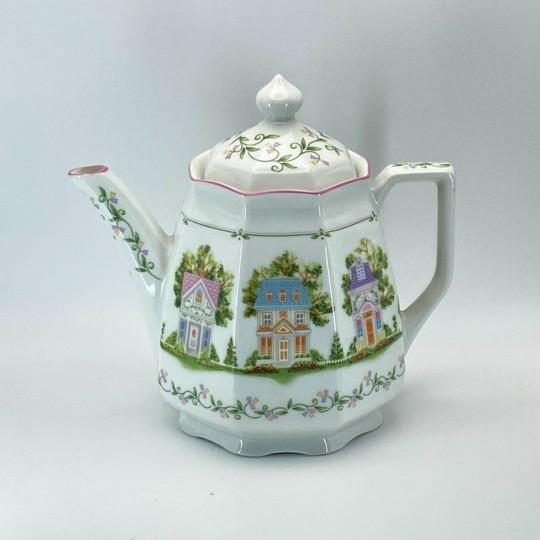 1995 The Lenox Village / Spice Village Coffee Pot With Lid Vintage (Unused) For Sale In Philadelphia - Image 6 of 18