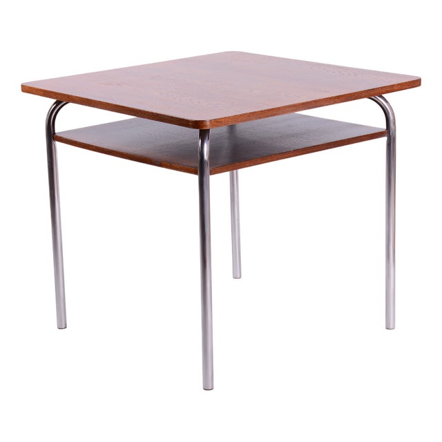 Bauhaus Table in Oak by Vichr a Spol, 1940s For Sale