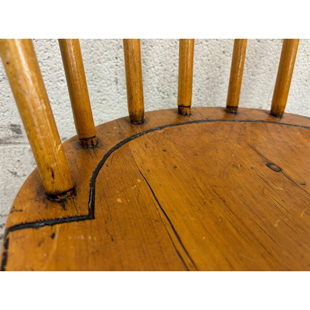 Antique Country Primitive Colonial Windsor Handmade Birdcage Dining Side Chairs For Sale - Image 10 of 12