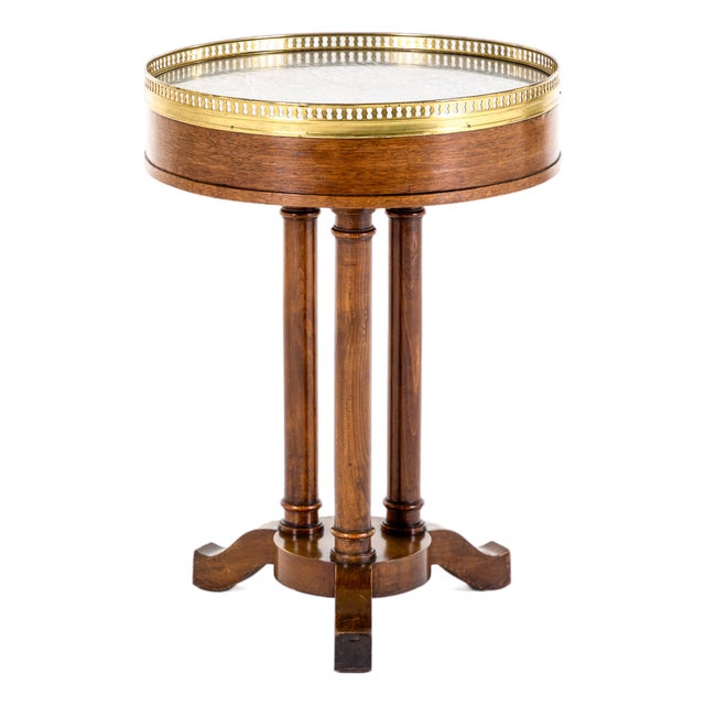 Antique French Gueridon Table with Marble Top, 1800s For Sale