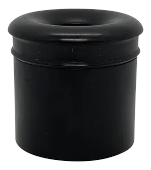 1900s Edwardian English Ebony Wood Vanity Hair Receiver