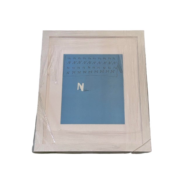 This is an off-set lithograph of ‘N’ from David Hockney’s “Alphabet” Year of production: 1991 Framed Dimensions: 14”W x...