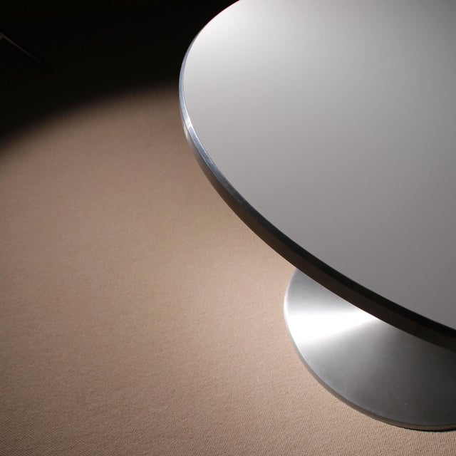 Metal Round Dining Table attributed to Poul Cadovius for France & Son, Denmark, 1960s For Sale - Image 7 of 14