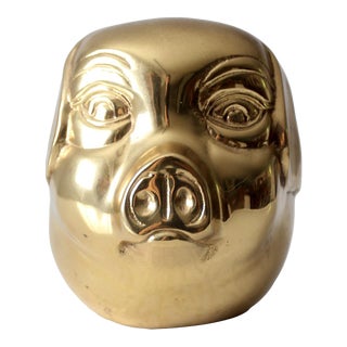 Vintage Brass Piggy Bank For Sale