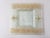 2000s Square Art Glass Serving Platter Plate With Gold Design For Sale - Image 9 of 9