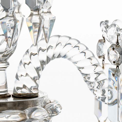 Clear Crystal 3-Candle Candelabra from Baccarat, France, 2000s For Sale - Image 4 of 9