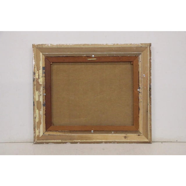 Vintage Winter Landscape-Signed Oil/Canvas-Listed American Artist Robt. Palliser-Silver Leaf Frame For Sale - Image 9 of 10