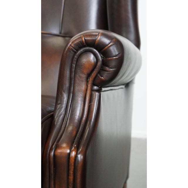 English-Style Wing Chairs in Cowhide, Set of 2 For Sale - Image 15 of 17