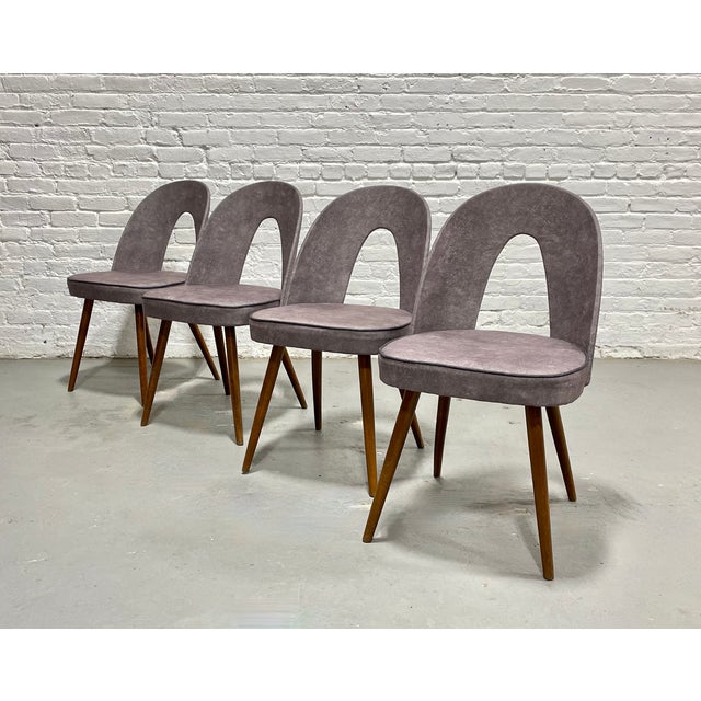 Mid Century Modern Sculptural Arch Back Dining Chairs, Set of 4, C. 1960's For Sale - Image 4 of 15