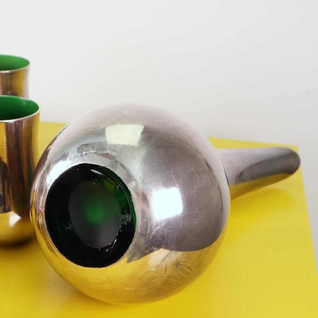 Brown Jug and Glasses, Set of 13 For Sale - Image 8 of 11