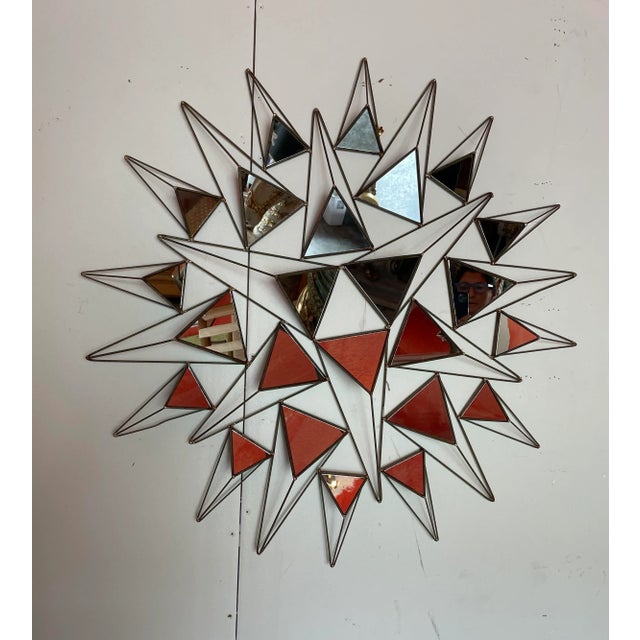 Sunburst Wall Metal Decor Mirror For Sale In West Palm - Image 6 of 11