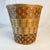 Wood 1970s Vintage Boho Chic Arts & Crafts Coastal Woven Split Reed Wicker Wastebasket For Sale - Image 7 of 8