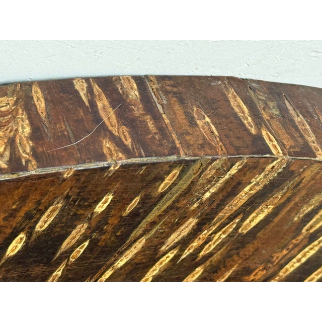 2010s Pottery Barn Round Bark Wood Mirror For Sale - Image 5 of 12