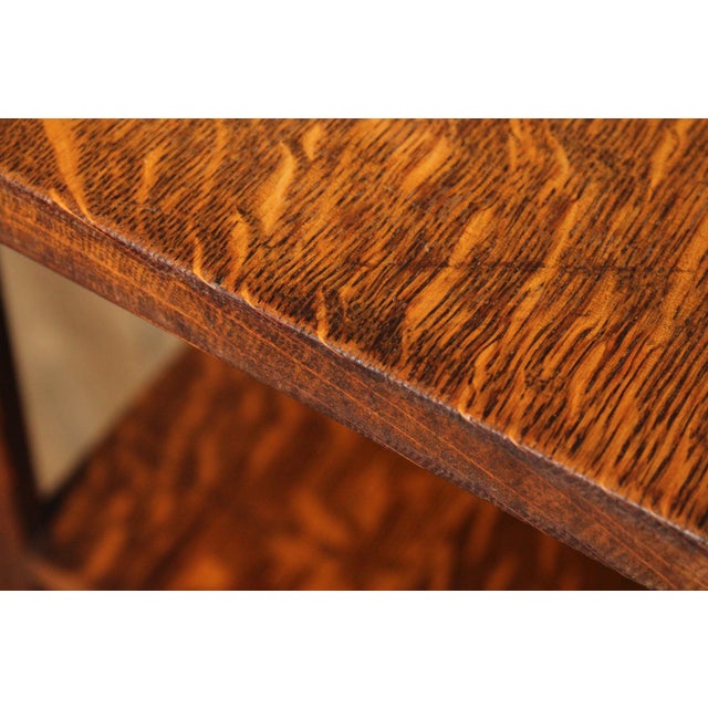 Early 20th Century Antique Arts & Crafts Oak Etagere For Sale - Image 5 of 12