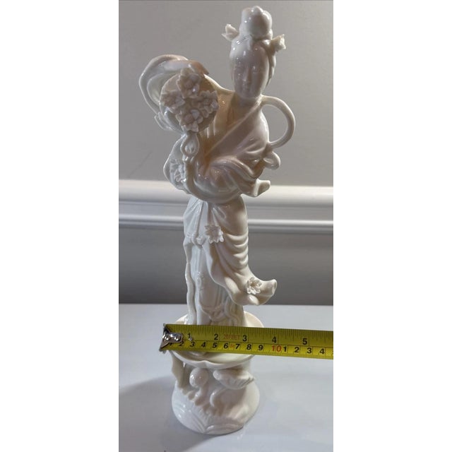Antique Chinese Blanc De Chine Guanyin Figure, Circa 1930 For Sale - Image 9 of 10