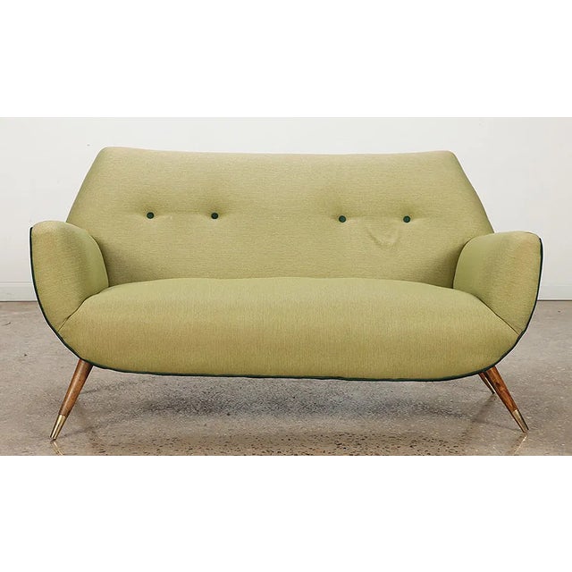1950s Restored Italian Love Seat, Circa 1950s For Sale - Image 5 of 7