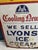 Large Enamel Lyons Ice Cream Sign, 1940s For Sale - Image 4 of 11