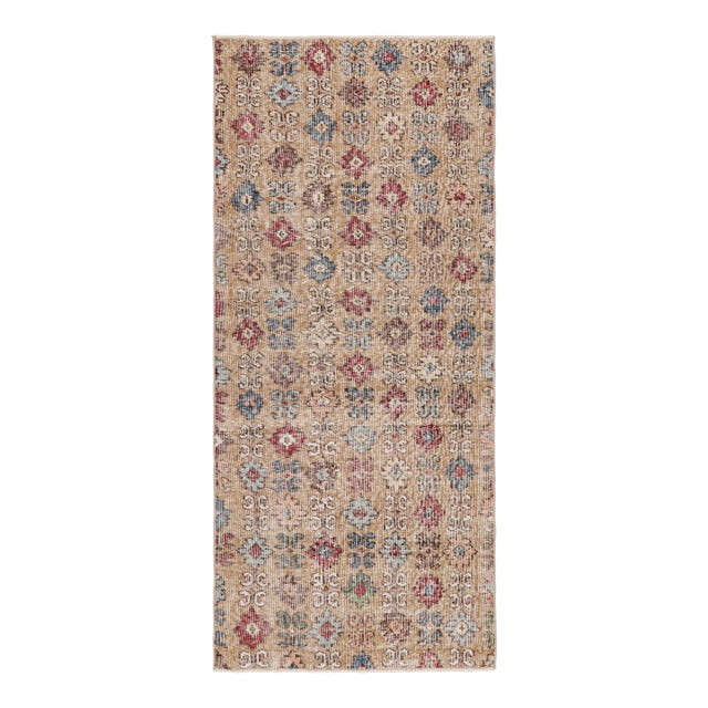 Vintage Zeki Múren Rug in Brown With Colorful Floral Pattern From Rug & Kilim For Sale