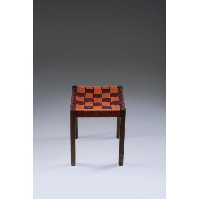 Bodafors Swedish Modern Stool by Axel Larsson for Gemla, Sweden, 1930s For Sale - Image 4 of 9
