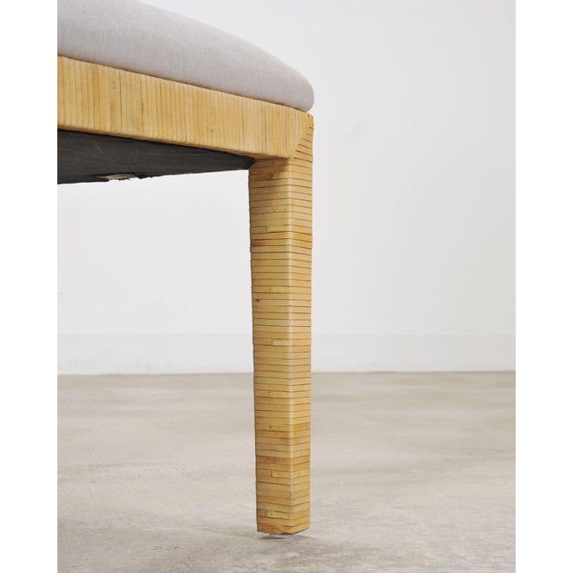 Set of Six Woven Vegan Leather Dining Chairs by Budji Layug For Sale - Image 15 of 17