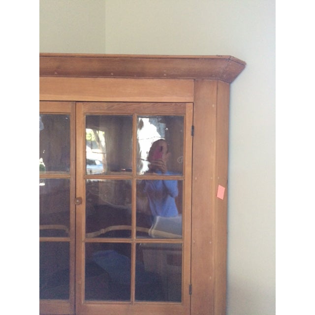 American Antique Pine Corner Cupboard For Sale - Image 4 of 10