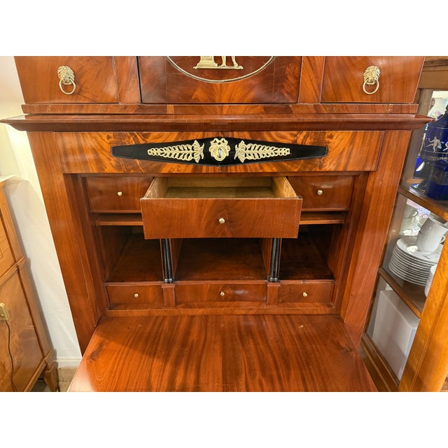 Neoclassical Fall-Front Secretaire Cabinet in Mahogany, 1780 For Sale - Image 10 of 15
