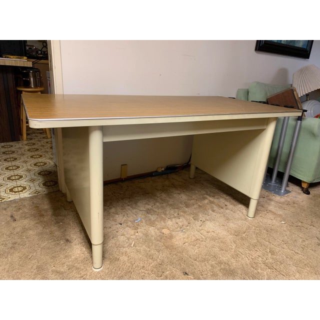 1970s Mid-Century Modern McDowell and Craig Vintage Metal Writing Desk For Sale - Image 10 of 13