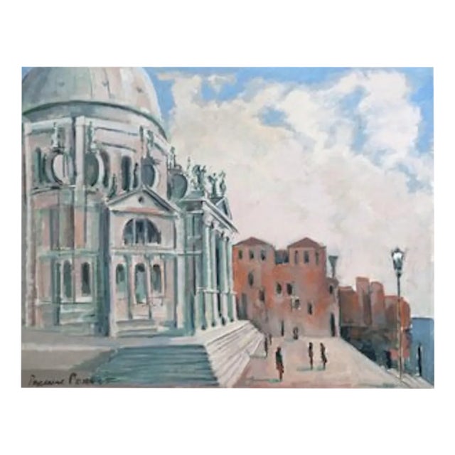 Percival Pernet, La Salute, Venise, Oil on Wood For Sale