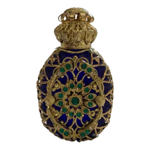 Mid 20th Century Vintage Cobalt Glass Perfume Bottle