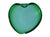 Elegant MCM style, large heart-shaped mouth-blown green-blue glass bowl with polished pontil. With its refined and...