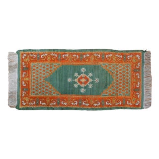 Hand-Knotted Rug in Wool and Cotton For Sale