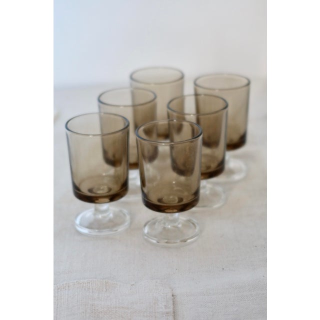Contemporary Vintage Liqueur Glasses from Luminarc, 1990s, Set of 6 For Sale - Image 3 of 5
