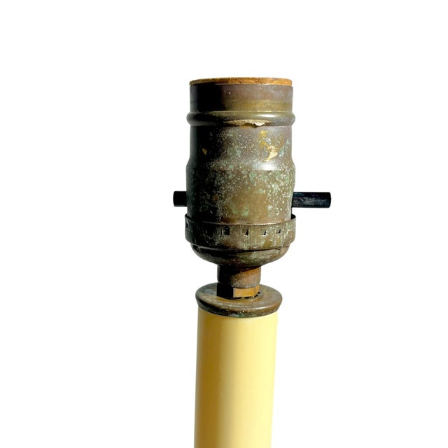 Gold Vintage Fluted Glass Corinthian Column Lamps With Lucite Bases - a Pair For Sale - Image 8 of 18