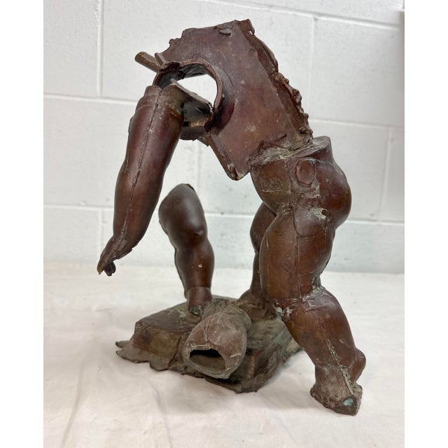 Vintage Daniel Vance Bronze Brutalist Sculpture Statue Disarticulated Baby Doll For Sale - Image 9 of 14