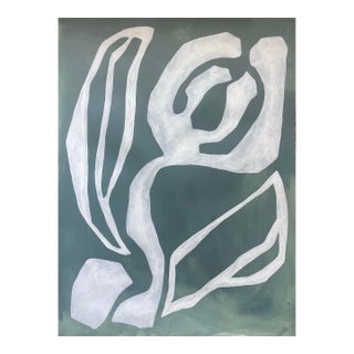 2026 "Orchidea" Abstract Botanical Painting on Cotton Paper Unframed by Artist r.k. Red For Sale