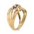 Contemporary 10K Yellow Gold 1/2 Cttw Round-Cut Multi Row Diamond Split Shank Cocktail Ring (H-I Color, SI2-I1 Cl For Sale - Image 3 of 7