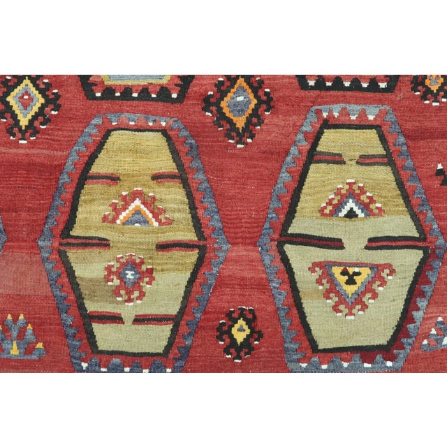 Vintage Turkish Sivas Nomad's Kilim Large Rug For Sale - Image 12 of 13
