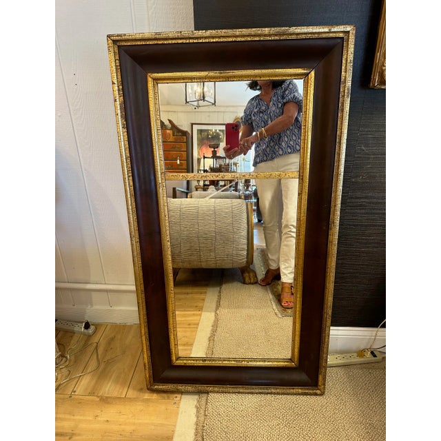 Antique Mahogany & Gilded Mirror For Sale - Image 10 of 10