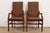 A gorgeous pair of Mid-Century Modern high back armchairs or dining captain chairs By Henredon USA, Circa 1970s Solid...