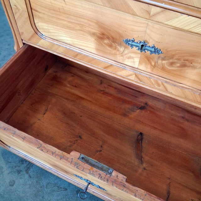 Antique Biedermeier Cherrywood Chest of Drawers France, 1830s For Sale - Image 17 of 18